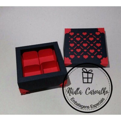 Caixa Para 4 Doces Quadrada - Arquivo De Corte Silhouette