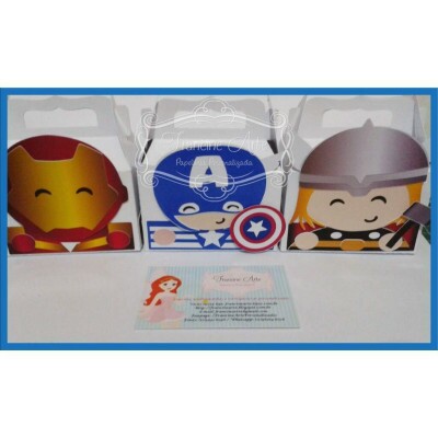 Arquivo De Corte Caixas Lanche Vingadores