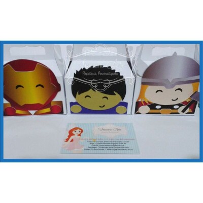 Arquivo De Corte Caixas Lanche Vingadores