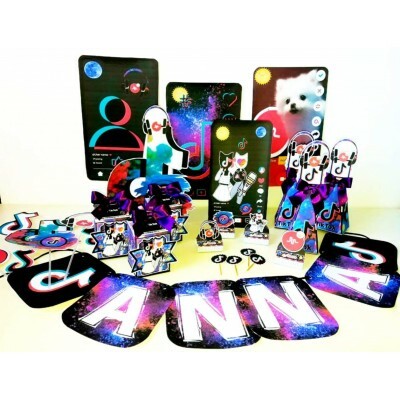 Pack de Arquivo de Corte Silhouette Tik Tok 5 Kits - Studio e PDF