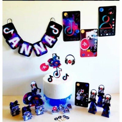 Pack de Arquivo de Corte Silhouette Tik Tok 5 Kits - Studio e PDF