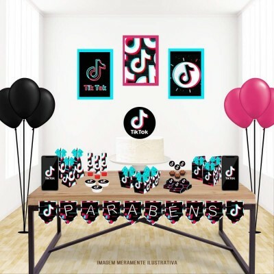 Pack de Arquivo de Corte Silhouette Tik Tok 5 Kits - Studio e PDF