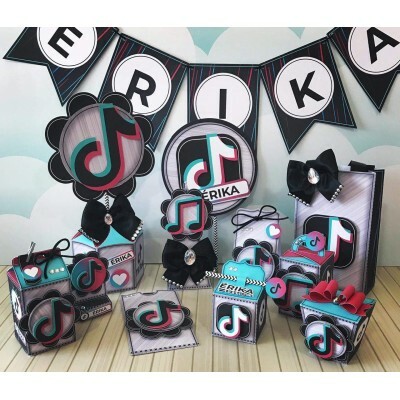 Pack de Arquivo de Corte Silhouette Tik Tok 5 Kits - Studio e PDF
