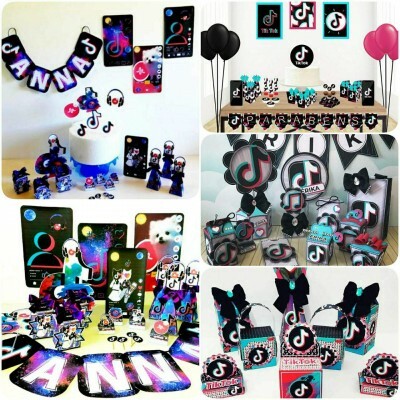 Pack de Arquivo de Corte Silhouette Tik Tok 5 Kits - Studio e PDF