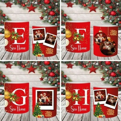 Natal - 26 Artes Em Png Para Canecas Com Fotos - Luxo!!!