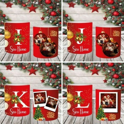 Natal - 26 Artes Em Png Para Canecas Com Fotos - Luxo!!!