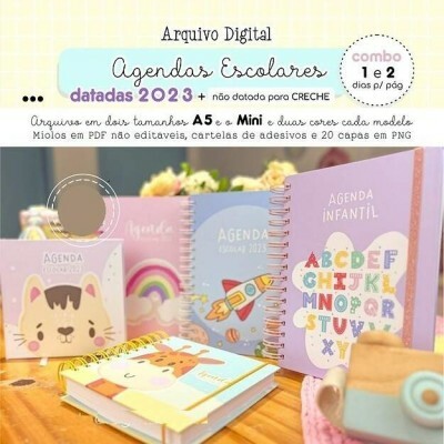 Combo - Agendas Escolares 2023 - 01 E 02 Dias - Estdio G19