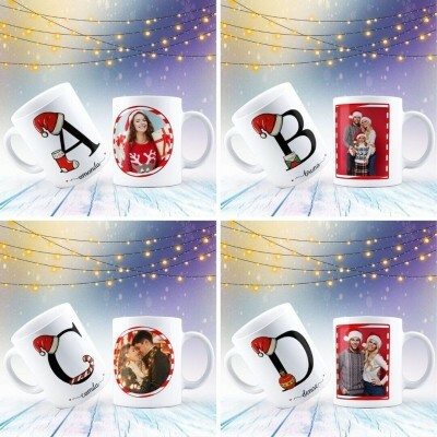 Natal - 26 Artes Em Corel Para Canecas Alfabeto E Foto