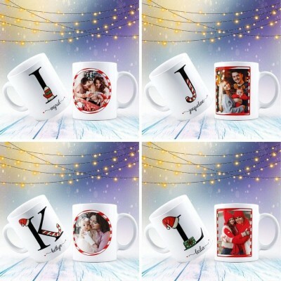 Natal - 26 Artes Em Corel Para Canecas Alfabeto E Foto