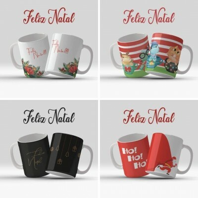 Natal - 15 Artes Em Corel E Png Pra Canecas De Natal