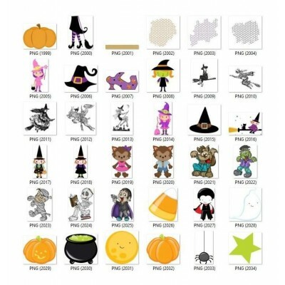 Kit Digital Halloween Dia Das Bruxas Scrapbook Arquivo Png