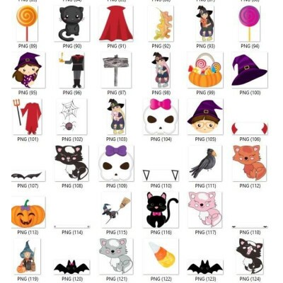 Kit Digital Halloween Dia Das Bruxas Scrapbook Arquivo Png