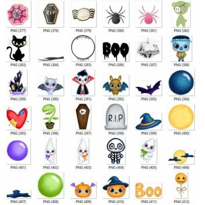 Kit Digital Halloween Dia Das Bruxas Scrapbook Arquivo Png