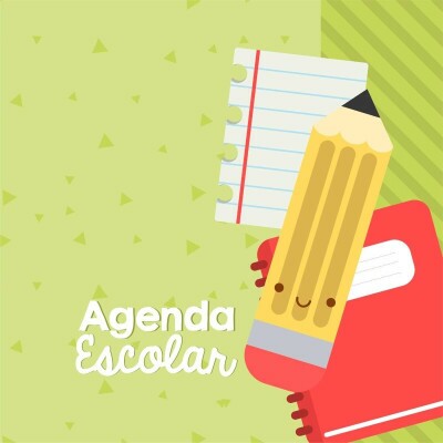 Arquivo Agenda Escolar Permanente 10 Cores Volta As Aulas