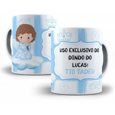 11 Arte Caneca Dindos Padrinho Arquivo Editvel Cdr + Png
