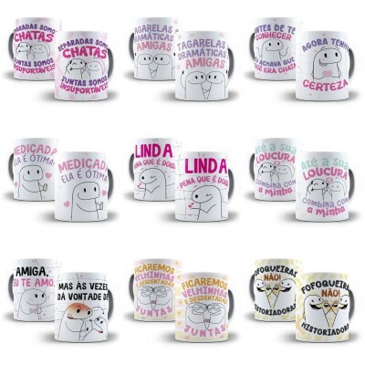 18 Artes Para Caneca Flork Amiga Amizade Arquivos Pdf + Png