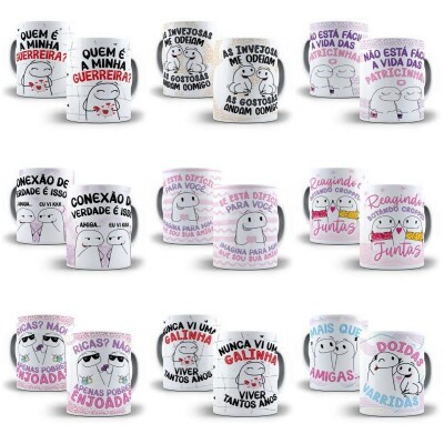 18 Artes Para Caneca Flork Amiga Amizade Arquivos Pdf + Png