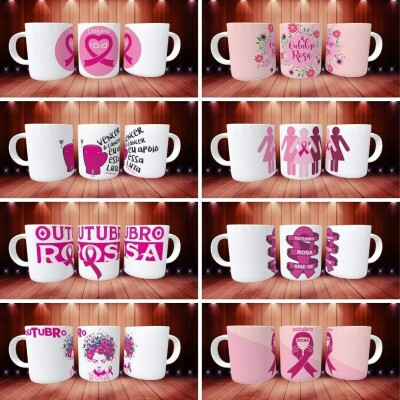 35 Artes Em Corel E Pdf Para Canecas Outubro Rosa