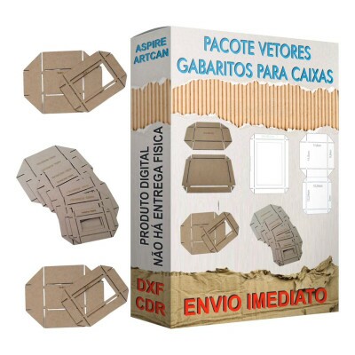 Pacote Arquivos Vetor Gabarito Caixas Dxf Cdr