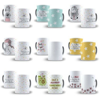 Pacote Arte Caneca Frases Tema Aleatrio Sublimao Arquivo