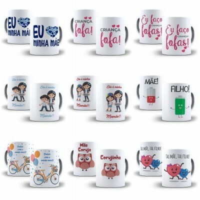 20 Arte Caneca Dia Das Mes Me E Filho Editvel Cdr + Png