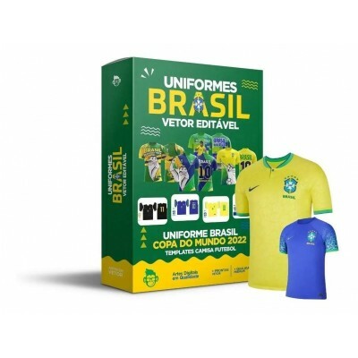 Arte Camisa Selecao Brasileira Qatar 2022-23 + Fonte