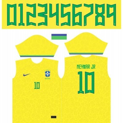 Arte Camisa Selecao Brasileira Qatar 2022-23 + Fonte