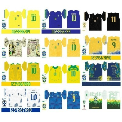 Arte Camisa Selecao Brasileira Qatar 2022-23 + Fonte
