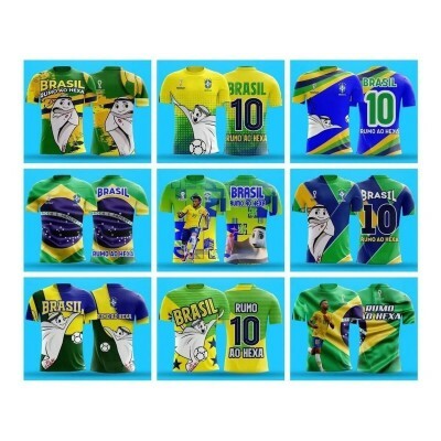 Arte Camisa Selecao Brasileira Qatar 2022-23 + Fonte