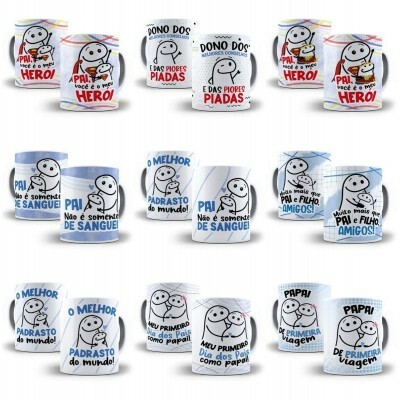 25 Arte Caneca Flork Dia Dos Pais Editvel Corel Draw + Png