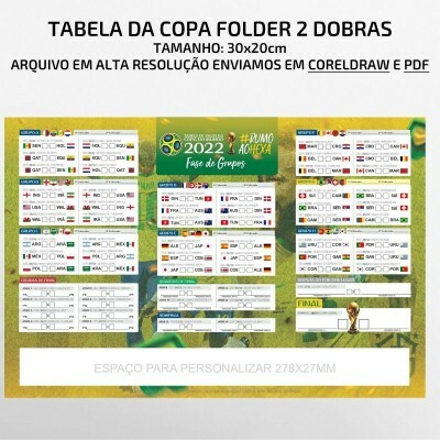 Tabela Copa Do Mundo Qatar 2022 - Arquivo Em Pdf E Coreldraw