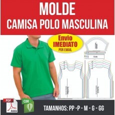 Molde Roupa Polo Masculina Modelagem Em Pdf E Corel Digital