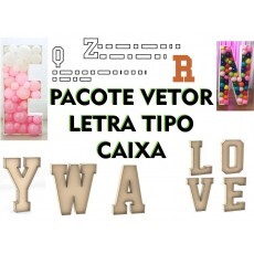 Pack Letras Caixa Fechadas Cnc Aspire E Artcan Recorte