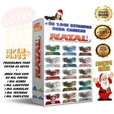 + 1040 Estampas Canecas Natal Papai Noel Artes Sublimao