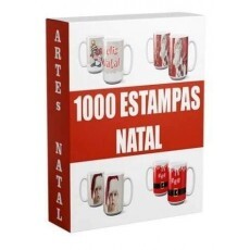 1000 Estampas Artes Sublimao Canecas Papai Noel Natal