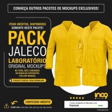 Yellow Images Mockups Pack Jaleco Laboratrio
