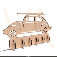 Vetor, Porta Chaves Fusca, Cnc Laser