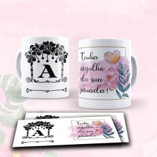 Artes Canecas - Alfabeto Floral - Monograma Florais
