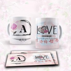 Artes Canecas - Alfabeto Floral Para Colocar Nome Do Cliente
