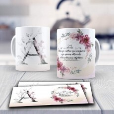Artes Estampas Letras Floral Canecas Personalizadas
