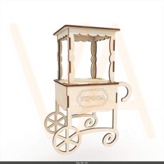 Vetor, Carrinho De Pipoca, Cnc Laser