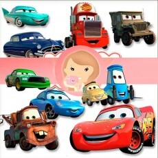Kit Papel Scrapbook Digital - Carros Disney 1 (kit Png)