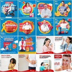 Pack Farmcia Drogaria Mdias Sociais - 70 Artes Psd