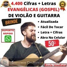 4400 Letras + Cifras Gospel Violo Fceis De Tocar + Brinde