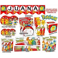 Pikachu Pokemon Kit Para Imprimir