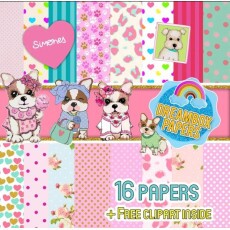 Papel Digital Fondos Wallpapers Clipart Perros Simones