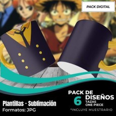 Diseos Plantillas Para Tazas One Piece Anime Sublimacin M3
