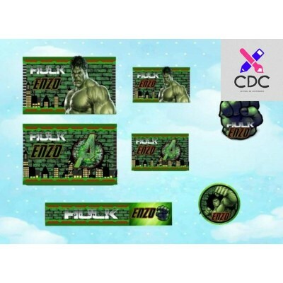 arquivo SILHOUETTE ETIQUETA ESCOLAR HULK