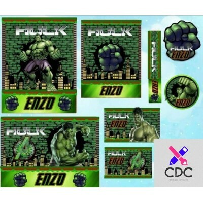 arquivo SILHOUETTE ETIQUETA ESCOLAR HULK