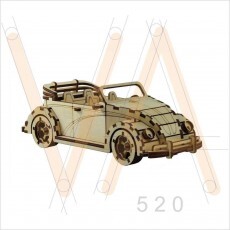 Vetor, Fusca Cabriolet, Cnc Laser